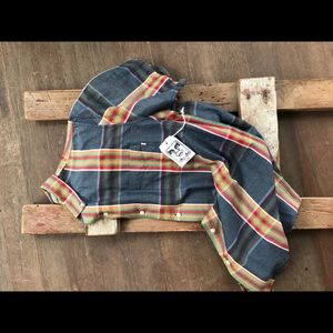 OBEY MENS SHORT SLEEVE BUTTON DOWN FLANNEL